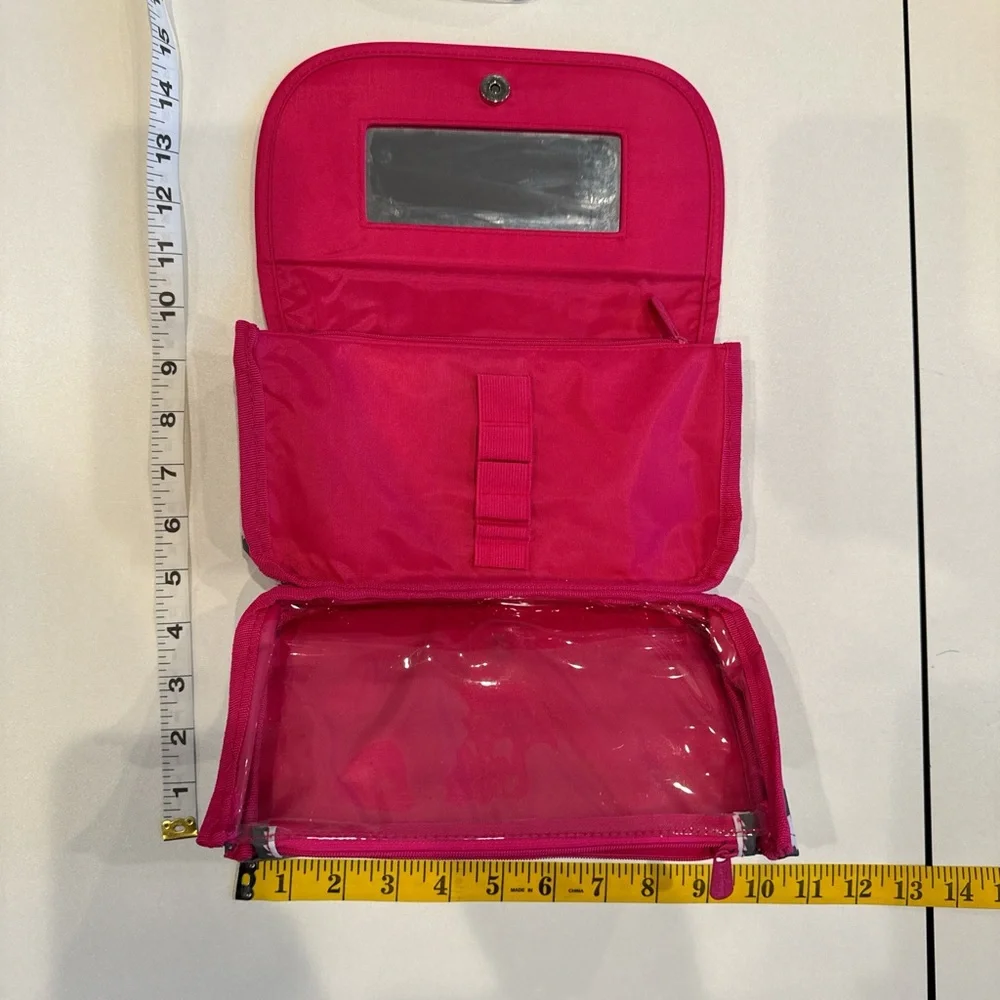 Thirty-One Pink and Gray Makeup Organizer